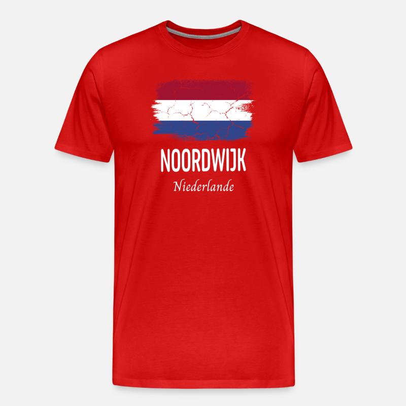 Noordwijk - Männer Premium Bio T-Shirt - Rot