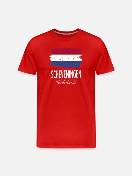 Scheveningen - Männer Premium Bio T-Shirt - Rot