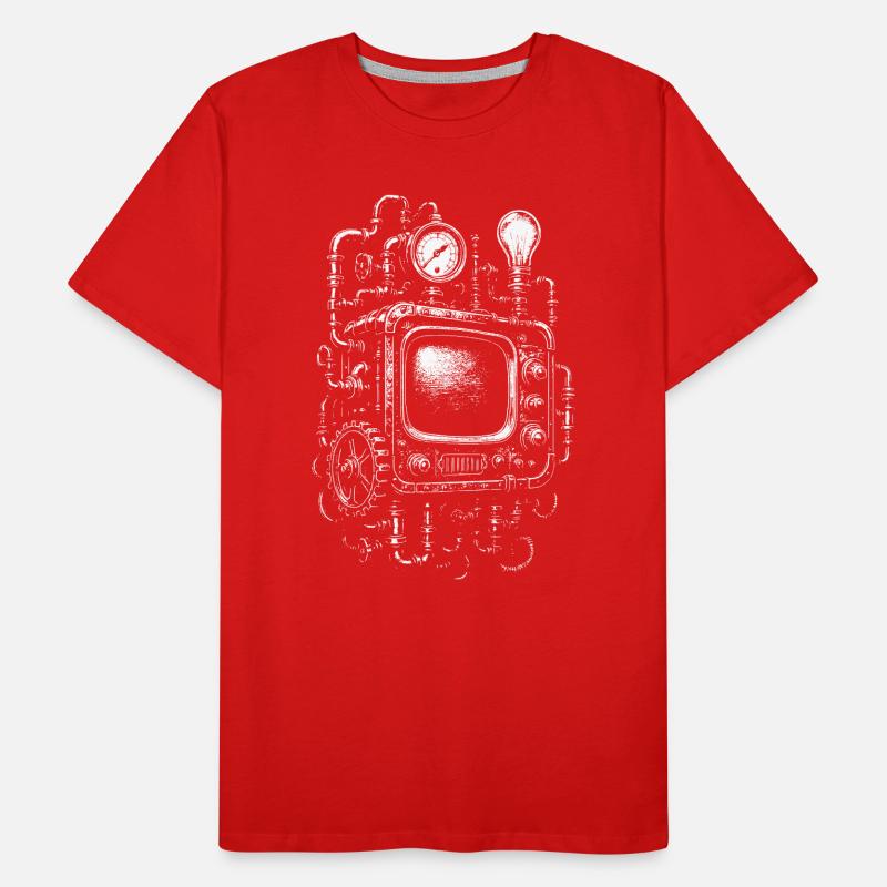 Steampunk Television Engine Men's Premium Organic T-Shirt