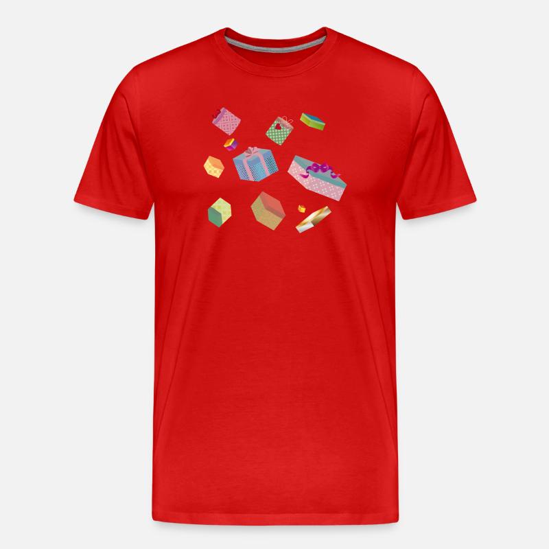 Bunte Geschenkboxen – festlich verpackte Geschenke - Männer Premium Bio T-Shirt - Rot