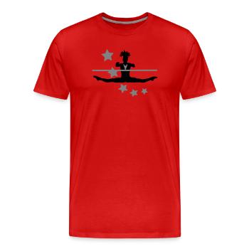 Gymnastik - Männer Premium Bio T-Shirt - Rot - Vorne - Damien (186cm)