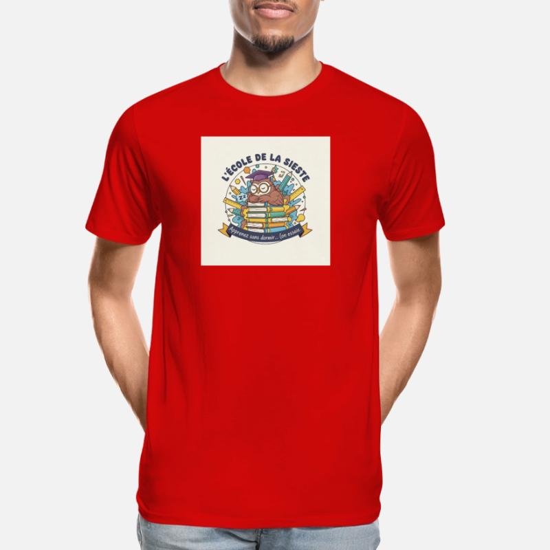 Schule der Eule Nickerchen Schüler Männer Premium Bio T-Shirt