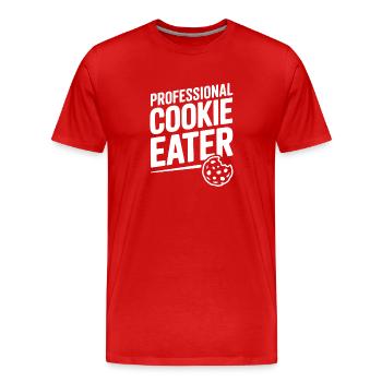 Mangeur de biscuits professionnel - T-shirt bio Premium Homme - rouge - Devant - Damien (186cm)