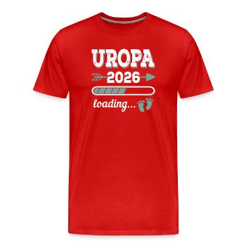 Uropa 2026 Loading Werdender Urgroßvater Geschenk - Männer Premium Bio T-Shirt - Rot - Vorne - Damien (186cm)
