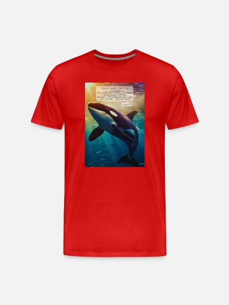Orca Underwater Hope Verse - Men's Premium Organic T-Shirt - red