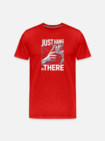Klettern Bergsteigen Karabiner Bouldern - Männer Premium Bio T-Shirt - Rot