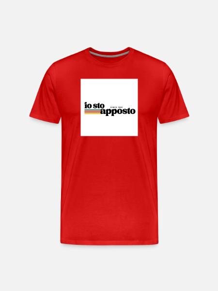 I'm affixing retro stripes - Men's Premium Organic T-Shirt - red