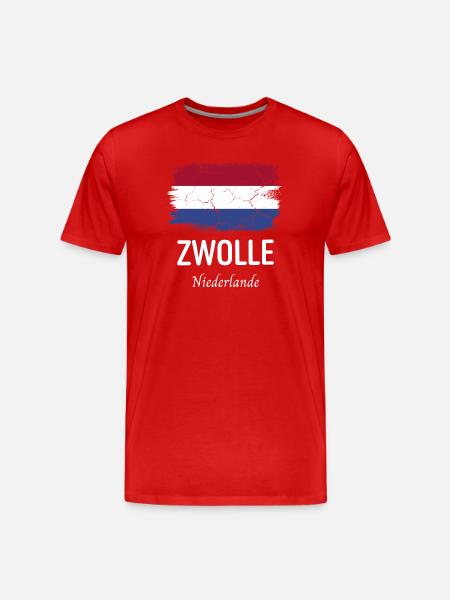 Zwolle - Männer Premium Bio T-Shirt - Rot