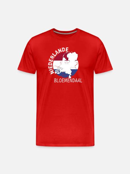 Bloemendaal - Männer Premium Bio T-Shirt - Rot