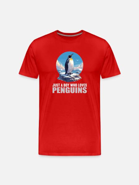 Pingouins Pingouin - T-shirt bio Premium Homme - rouge
