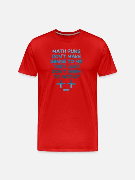 Math Teacher Geometry School Mathematics - Men's Premium Organic T-Shirt - red