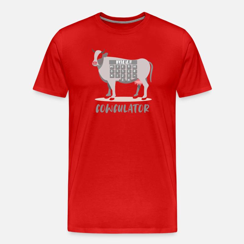 Mathe Mathematik Lehrer Spruch Mathelehrer Lustig - Männer Premium Bio T-Shirt - Rot