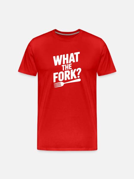 What the Fork? - Men's Premium Organic T-Shirt - red