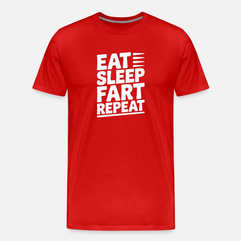 Manger dormir pet répéter - T-shirt bio Premium Homme - rouge