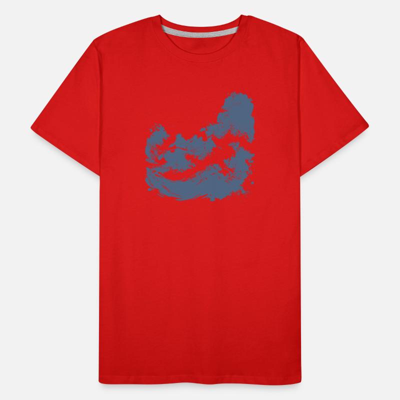 Whitewater Rafting Brush Art Men's Premium Organic T-Shirt