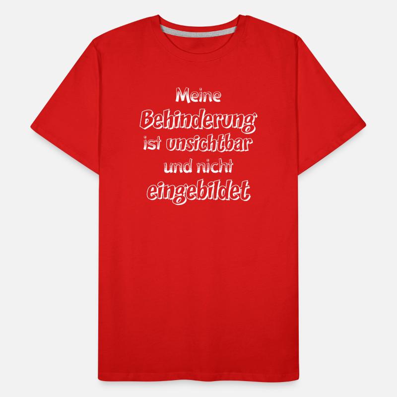 Unsichtbare Behinderung Spruch Männer Premium Bio T-Shirt