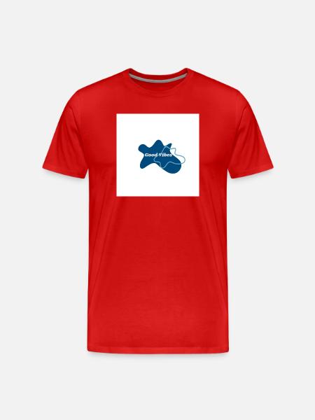 Gute Vibes Blau Logo - Men's Premium Organic T-Shirt - red