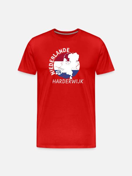 Harderwijk - Männer Premium Bio T-Shirt - Rot