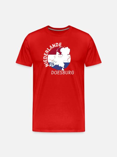Doesburg - Männer Premium Bio T-Shirt - Rot
