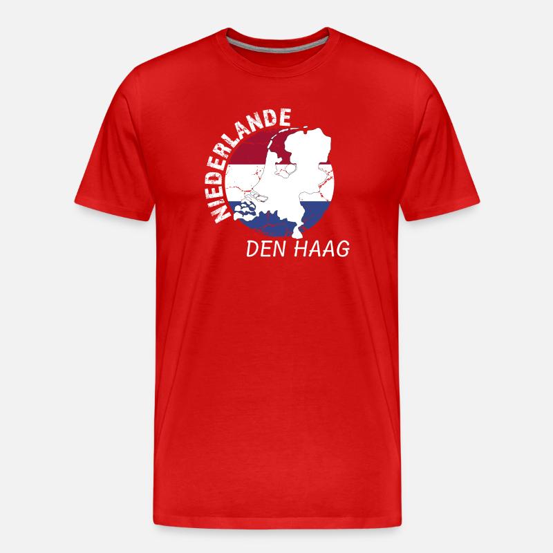 Den Haag - Männer Premium Bio T-Shirt - Rot