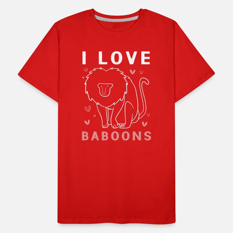 Baboon Primate Monkey Monkey Baboon Men's Premium Organic T-Shirt