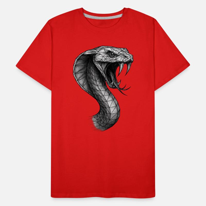Geometric Snake Facets Men's Premium Organic T-Shirt