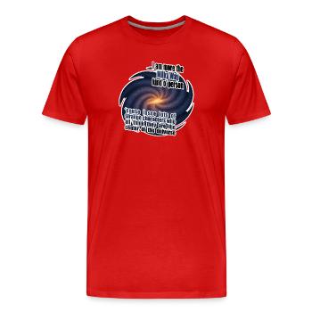 I am more the Milky Way kind o' person - Men's Premium Organic T-Shirt - red - Front - Damien (186cm)