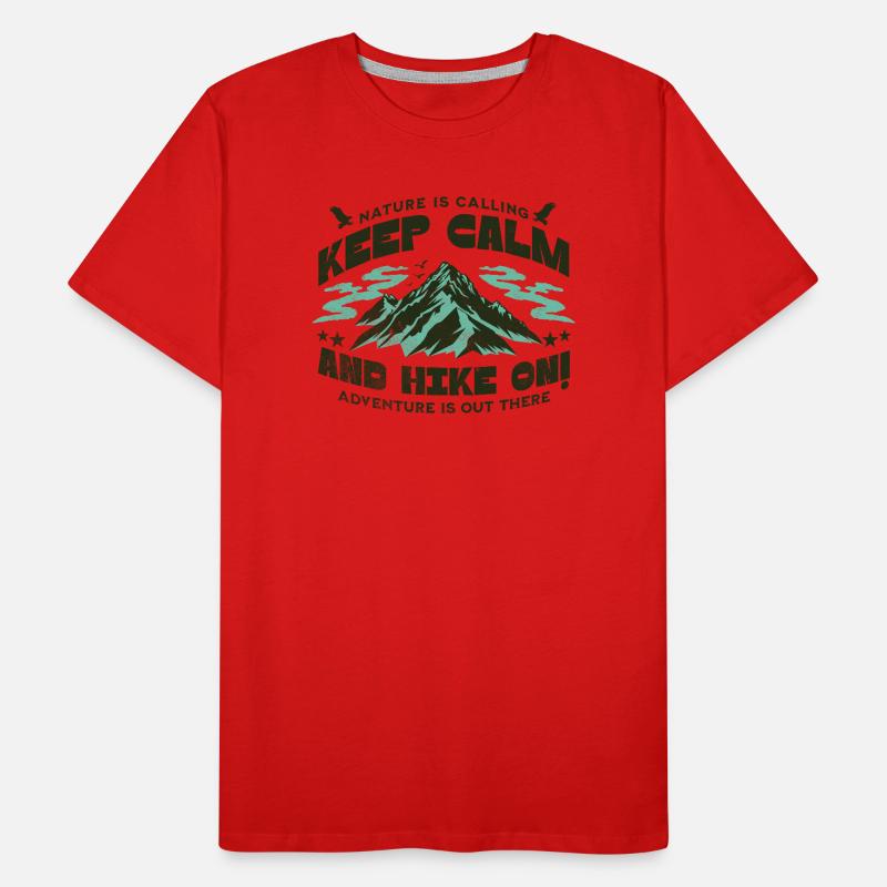 Keep Calm and Hike on Männer Premium Bio T-Shirt