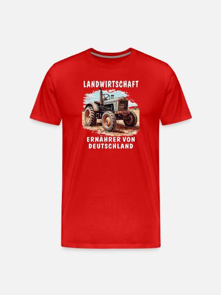 AGRICULTURE BREADWINNER OF GERMANY - Men's Premium Organic T-Shirt - red
