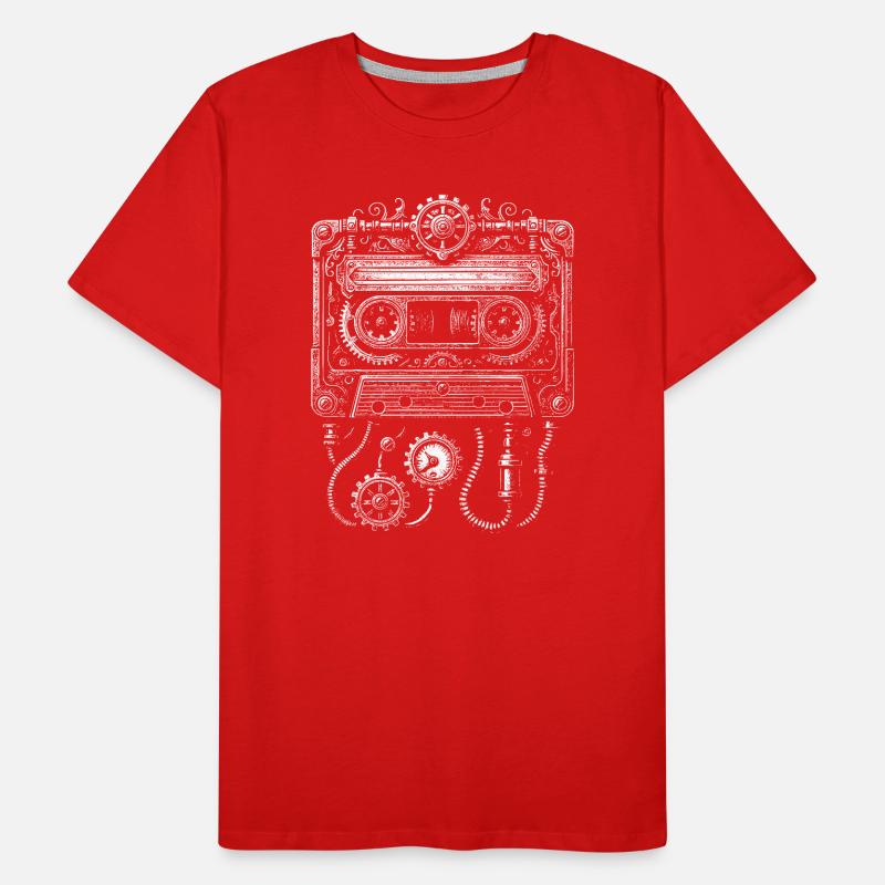 Steampunk Cassette Clockwork Men's Premium Organic T-Shirt