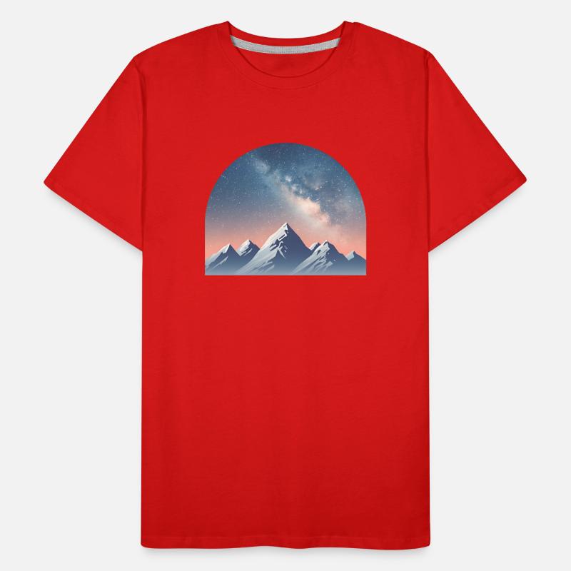 Pic de la Voie lactée sous le dôme étoilé T-shirt bio Premium Homme