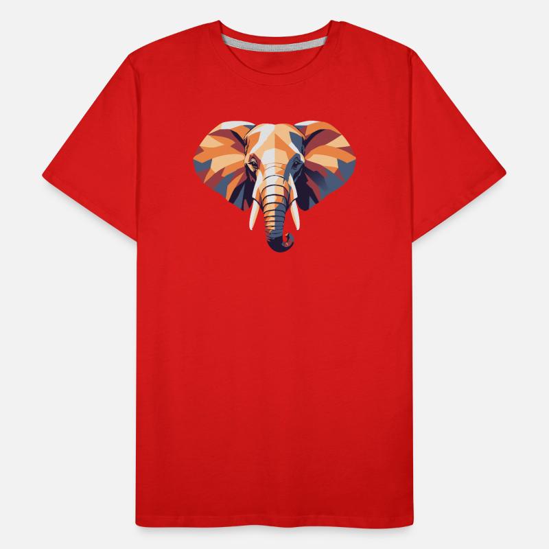 Elefant_farbe_poly T-shirt bio Premium Homme