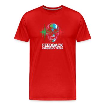 Fréquence de rétroaction Freak Musique punk rock - T-shirt bio Premium Homme - rouge - Devant - Damien (186cm)