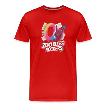 Zero Rules Rockers Musique Punk Rock - T-shirt bio Premium Homme - rouge - Devant - Damien (186cm)