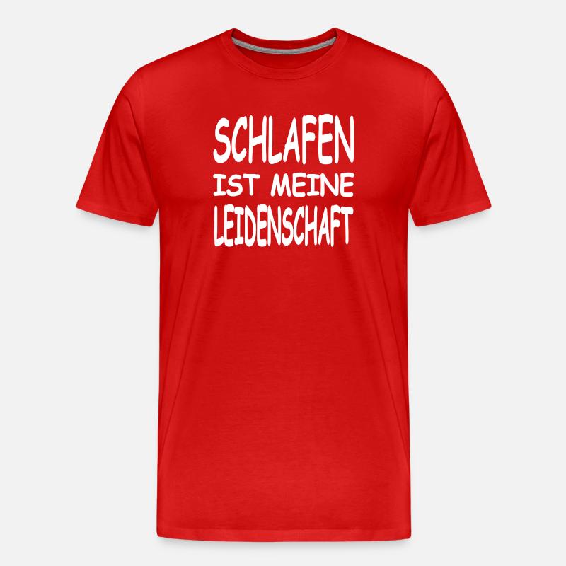 Schlafen - Männer Premium Bio T-Shirt - Rot