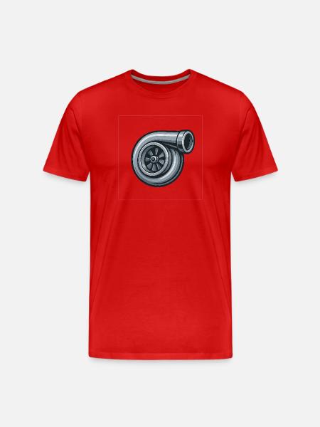 Mechanical Graphics Turbo - Men's Premium Organic T-Shirt - red