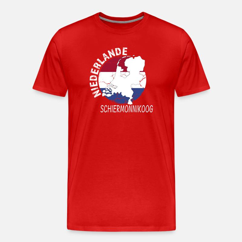 Schiermonnikoog - Männer Premium Bio T-Shirt - Rot