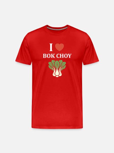 J aime Bok Choy Graphic Tee - T-shirt bio Premium Homme - rouge