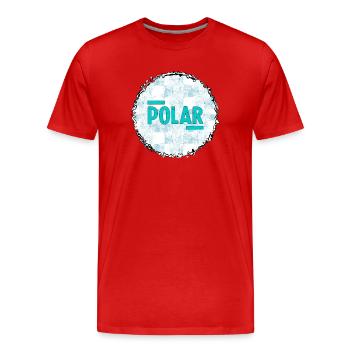 Polar Block Muster - Männer Premium Bio T-Shirt - Rot - Vorne - Damien (186cm)