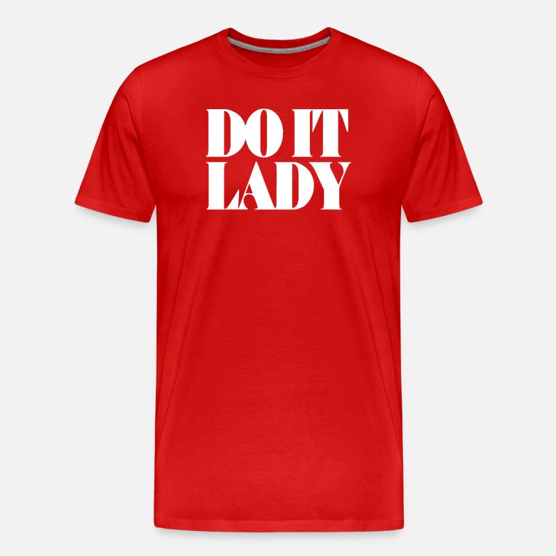 do it lady - weiß - Männer Premium Bio T-Shirt - Rot