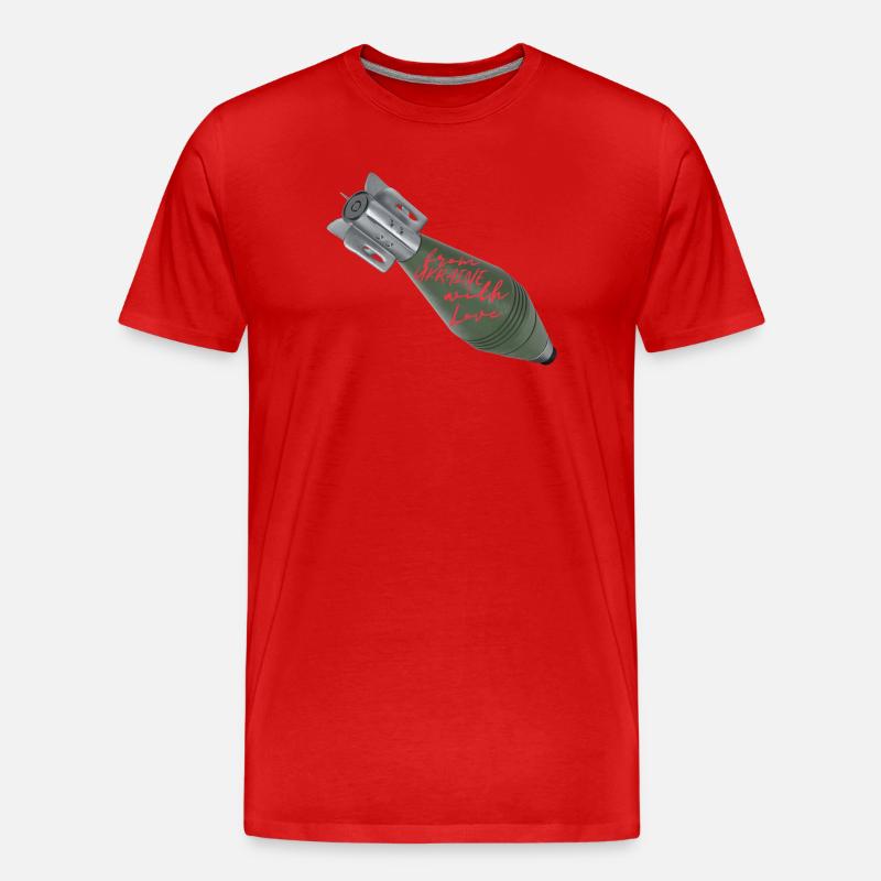 Mit Liebe aus der Ukraine - Männer Premium Bio T-Shirt - Rot