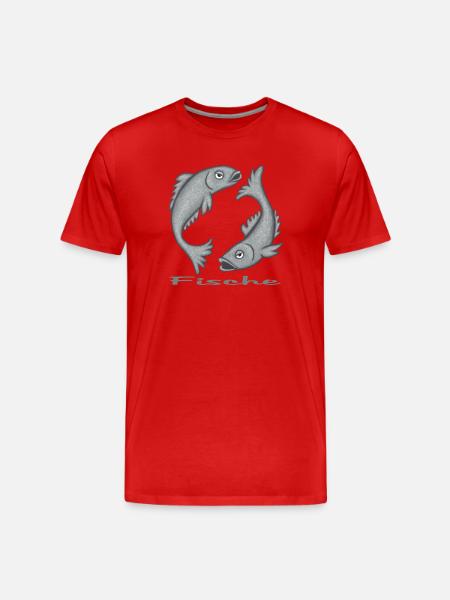 Sternzeichen Fische - Männer Premium Bio T-Shirt - Rot