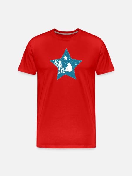 Eisbaer_im_Stern - T-shirt bio Premium Homme - rouge