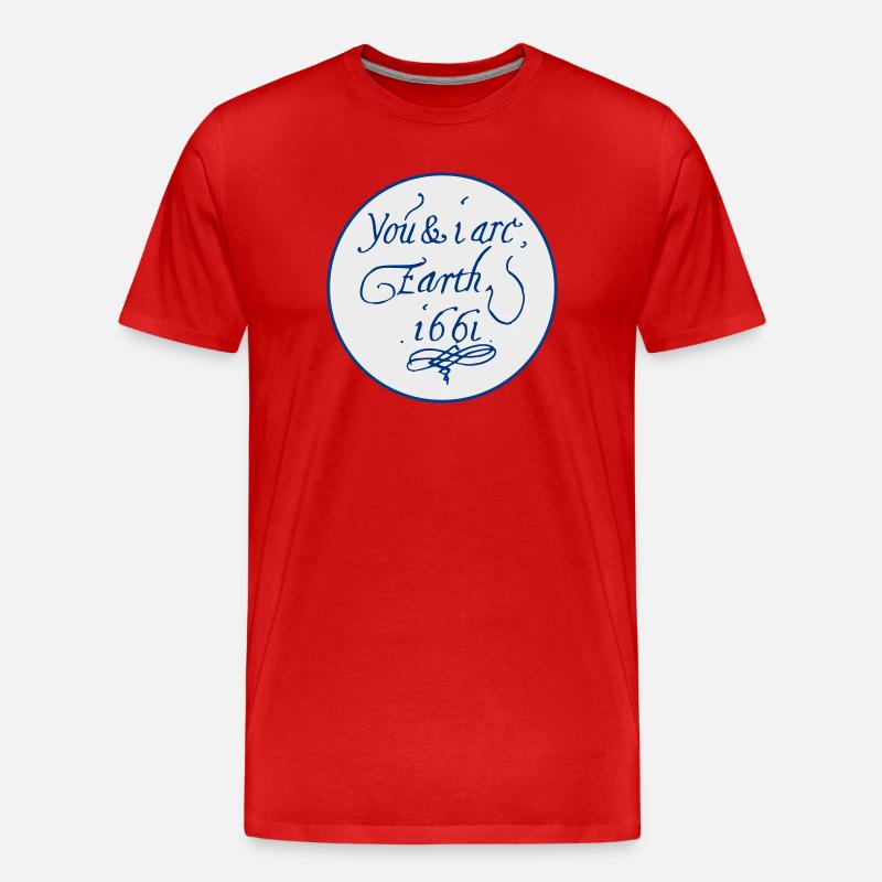 Du und ich sind Erde 1661 - Männer Premium Bio T-Shirt - Rot