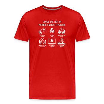 Climbers Climbing Humor Leisure - Men's Premium Organic T-Shirt - red - Front - Damien (186cm)