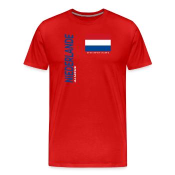 Almere - Männer Premium Bio T-Shirt - Rot - Vorne - Damien (186cm)