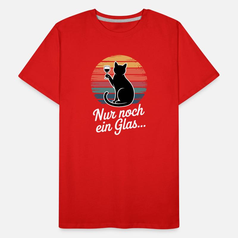 Katze mit Weinglas: Nur noch ein Glas Männer Premium Bio T-Shirt