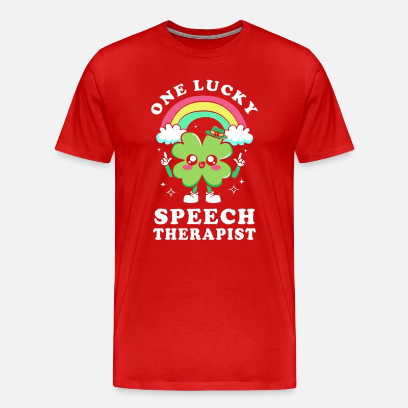 Logopäde Logopädie Sprachtherapeut - Männer Premium Bio T-Shirt - Rot