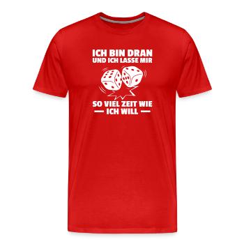 C’est mon tour Jeu de société Jeu de société - T-shirt bio Premium Homme - rouge - Devant - Damien (186cm)