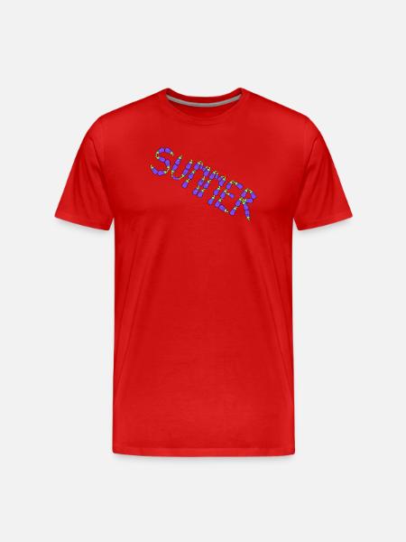Summer eggplant - Men's Premium Organic T-Shirt - red